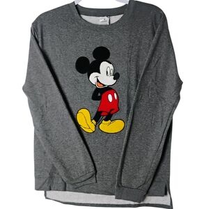 DISNEY Mickey Mouse Big Graphic Gray Sweatshirt Collector Women's Size Medium
